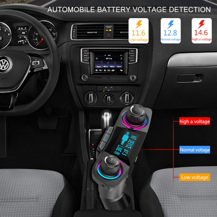 BT06 Dual USB Charging Smart Bluetooth 4.0 + EDR FM Transmitter MP3 Music Player Car Kit with 1.3 inch LED Screen, Support Bluetooth Call, TF Card & U Disk - Bluetooth Car Kits by PMC Jewellery | Online Shopping South Africa | PMC Jewellery | Buy Now Pay Later Mobicred