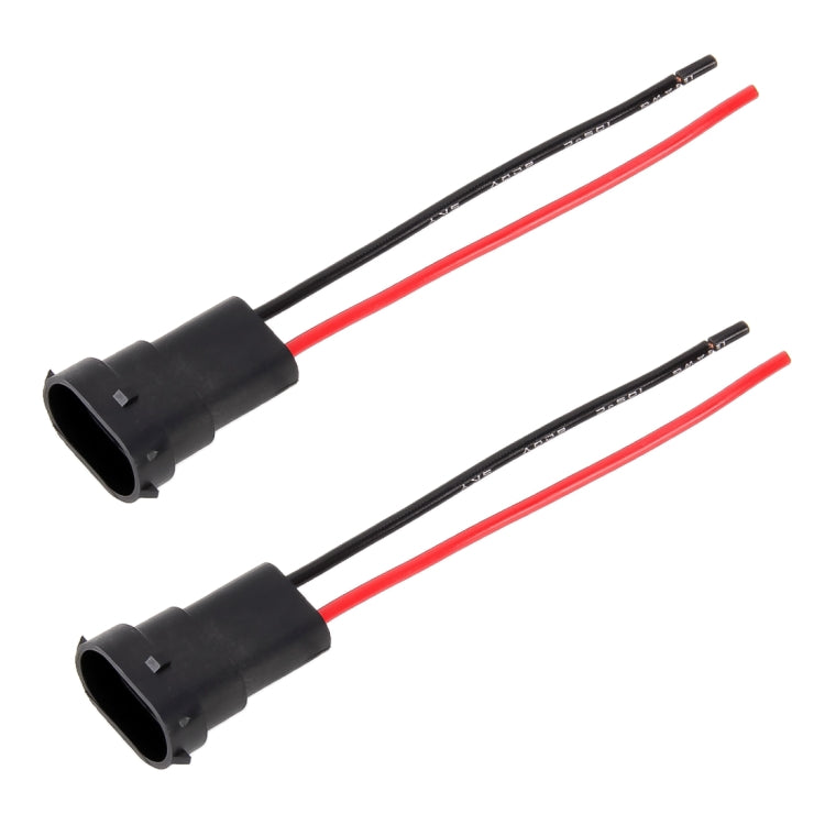 1 Pair H8 / H11 Bulb Holder Base Male Socket with Wire - free shipping - PMC TechLife - Order now!