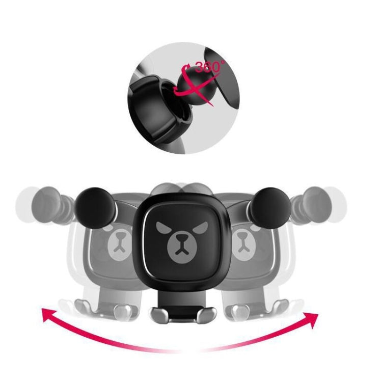 Big Eyes Pattern Gravity Cartoon Air Vent Car Mount Phone Holder(Silver) - Car Holders by PMC TechLife | Online Shopping South Africa | PMC TechLife