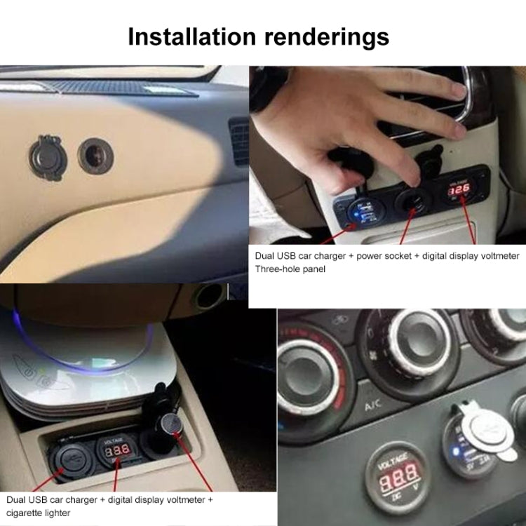 Car Motorcycle ABS Dual Port Charger - DIY Modified Charger by PMC TechLife | Online Shopping South Africa | PMC TechLife