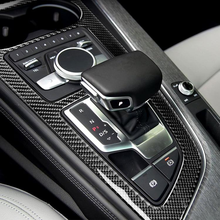 Car Carbon Fiber Gear Position Panel Decorative Sticker for Audi 2017-2018 A4L / 2017-2018 A5 / 2016-2017 A4 B9, Left Drive - Car Interior Mouldings by PMC TechLife | Online Shopping South Africa | PMC TechLife