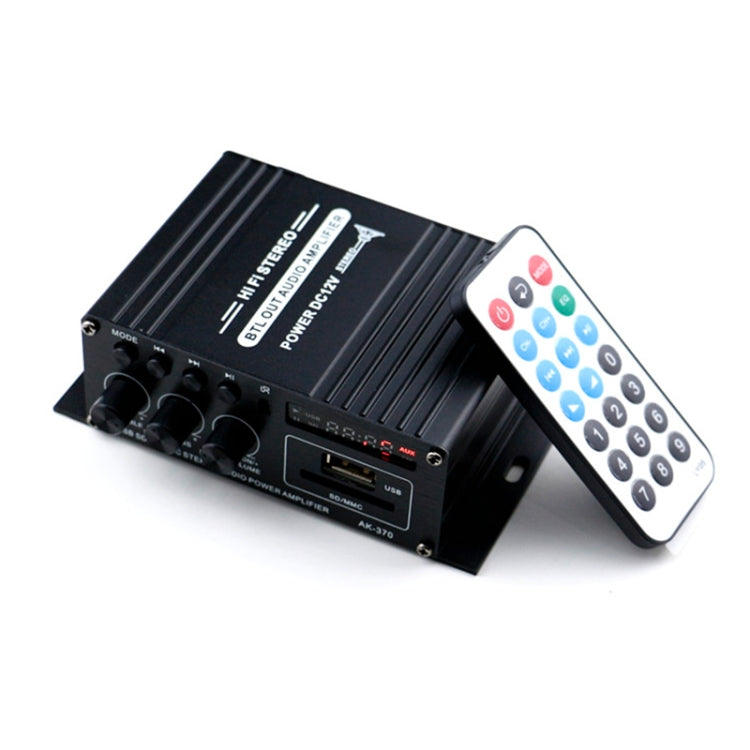 AK370 12V Household / Car Bluetooth HIFI Amplifier Audio with Remote Control - free shipping - PMC TechLife - Order now!