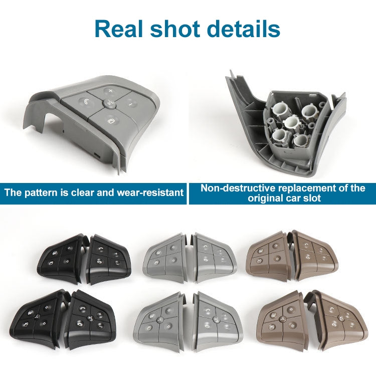 Car Right Side 4-button Steering Wheel Switch Buttons Panel 1648200110 for Mercedes-Benz W164, Left Driving (Coffee) - Car Switches by PMC TechLife | Online Shopping South Africa | PMC TechLife