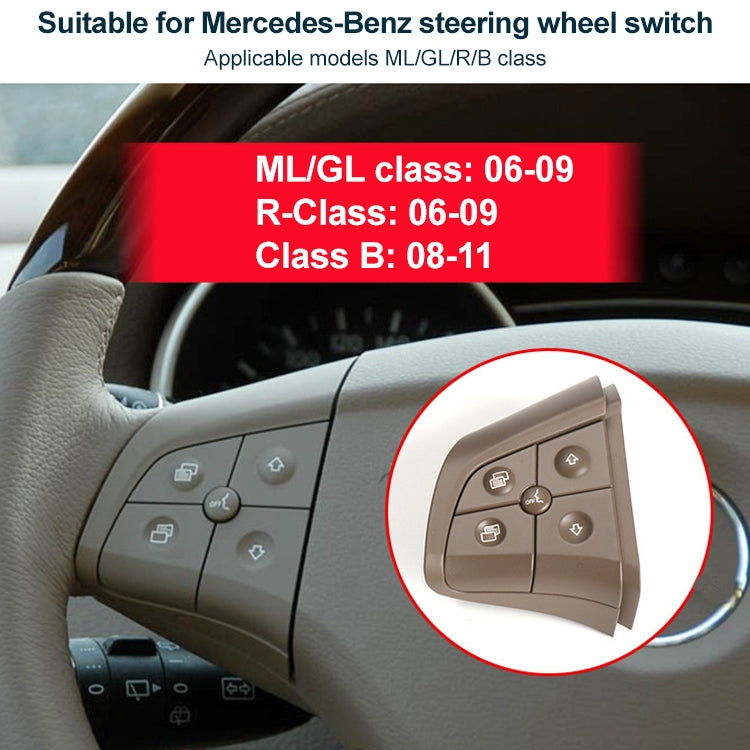 Car Left Side 5-button Steering Wheel Switch Buttons Panel 1648200010 for Mercedes-Benz W164, Left Driving (Black) - free shipping - PMC TechLife - Order now!