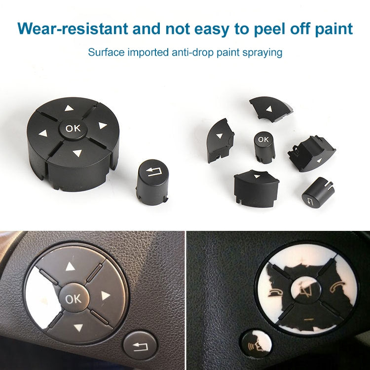 1 Pair Car Steering Wheel Switch Buttons Panel for Mercedes-Benz W204 2007-2014, Left Driving(Brown) - Car Switches by PMC Jewellery | Online Shopping South Africa | PMC Jewellery