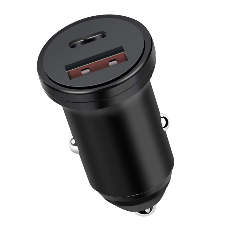 PD 20W USB-C / Type-C + QC 3.0 USB Interface Fast Charging Car Charger (Black) - Car Charger by PMC Jewellery | Online Shopping South Africa | PMC Jewellery
