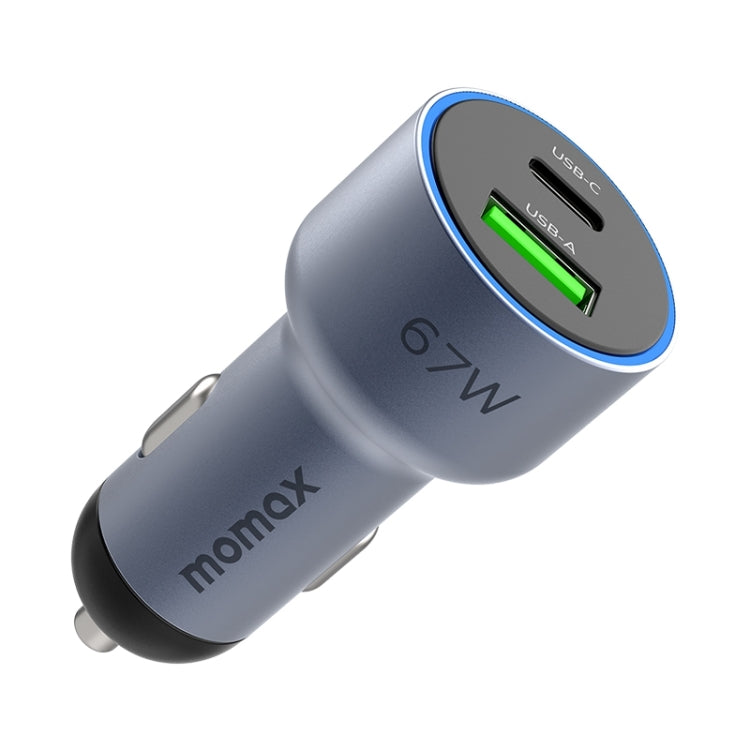 MOMAX UC16E 67W USB-C / Type-C + USB Dual Ports Car Charger - Car Charger by MOMAX | Online Shopping South Africa | PMC Jewellery | Buy Now Pay Later Mobicred