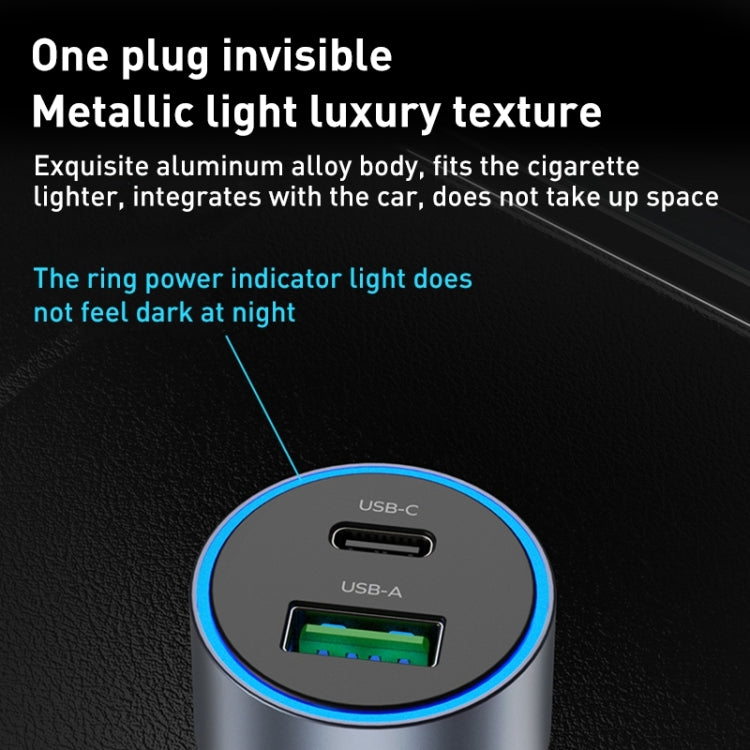 MOMAX UC16E 67W USB-C / Type-C + USB Dual Ports Car Charger - Car Charger by MOMAX | Online Shopping South Africa | PMC Jewellery | Buy Now Pay Later Mobicred