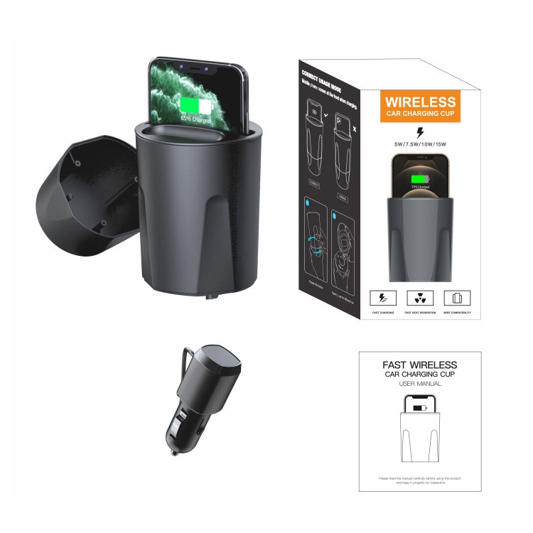 X13A 4 in 1 Car QI Standard Charging Cup Wireless Fast Charger - Car Charger by PMC TechLife | Online Shopping South Africa | PMC TechLife