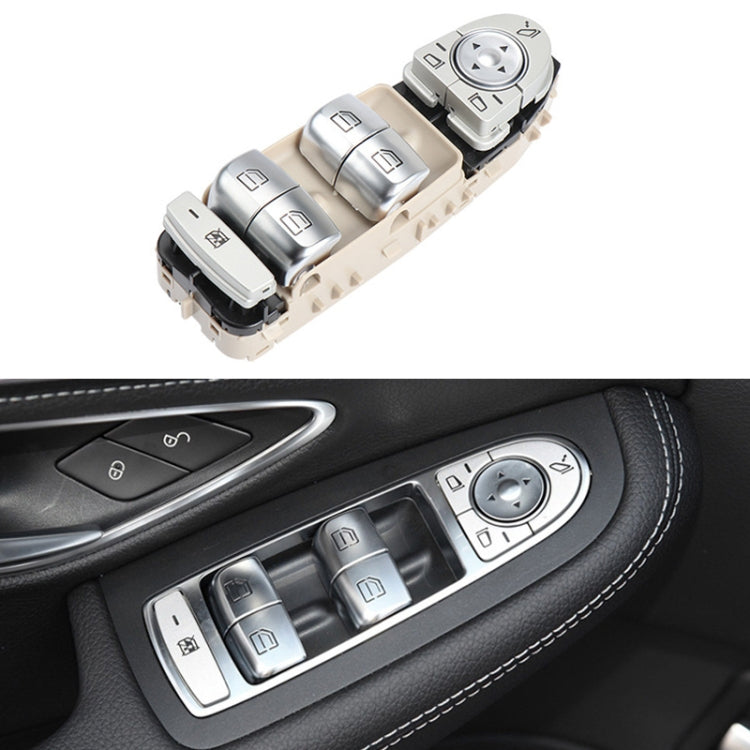 Car Auto Electronic Window Master Control Switch Button for Mercedes-Benz C Class W205 2015-2021 (Beige) - Car Switches by PMC TechLife | Online Shopping South Africa | PMC TechLife