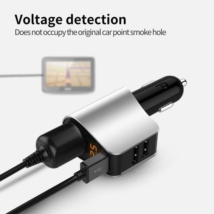 Car Multi-functional Three USB Charger Adapter 3 in 1 Fast Charger - Car Charger by PMC TechLife | Online Shopping South Africa | PMC TechLife