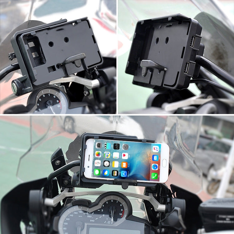 Motorcycle Mobile Phone Holder USB Charger Bracket - Holder by PMC TechLife | Online Shopping South Africa | PMC TechLife | Buy Now Pay Later Mobicred