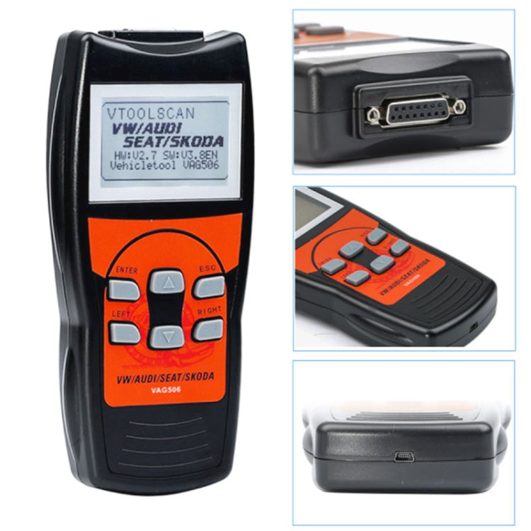VAG506 Car Mini Code Reader OBD2 Fault Detector Diagnostic Tool - Code Readers & Scan Tools by PMC TechLife | Online Shopping South Africa | PMC TechLife