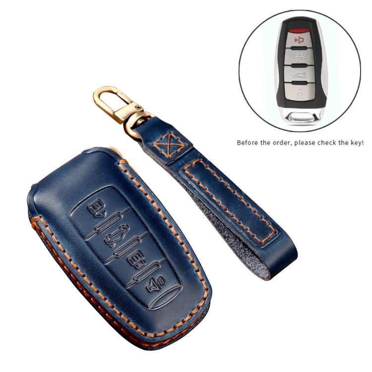 Hallmo Car Cowhide Leather Key Protective Cover Key Case for Haval H6(Brown) - free shipping - PMC TechLife - Order now!