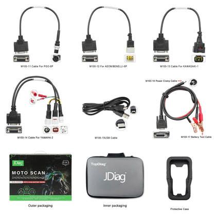 JDiag M100 Motorcycles 2 in1 OBD Scanner Battery Tester - Code Readers & Scan Tools by PMC Jewellery | Online Shopping South Africa | PMC Jewellery