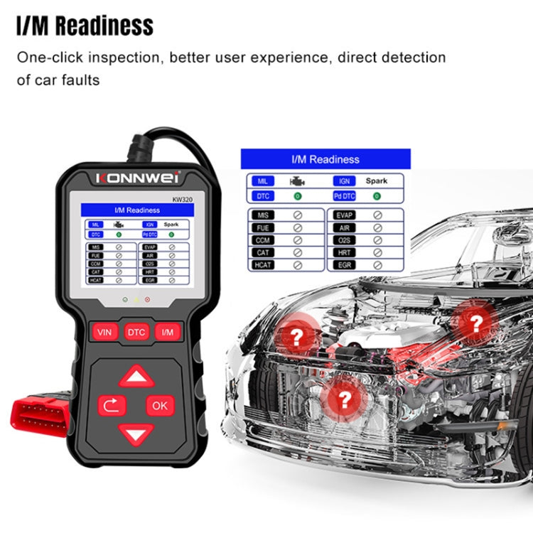 KONNWEI KW320 Car OBD2 Fault Diagnosis Tool - Code Readers & Scan Tools by KONNWEI | Online Shopping South Africa | PMC Jewellery | Buy Now Pay Later Mobicred