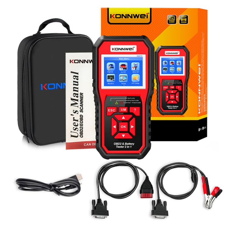 KONNWEI KW870 2 in 1 Car OBD2 Fault Diagnosis + Battery Tester - Code Readers & Scan Tools by KONNWEI | Online Shopping South Africa | PMC Jewellery