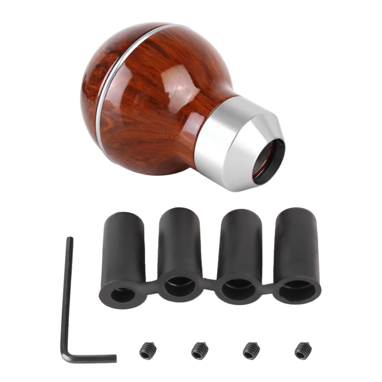 Universal Car Wood Texture Metal Gear Shift Knob (Silver) - Shift Knob by PMC TechLife | Online Shopping South Africa | PMC TechLife