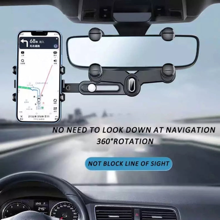 Snap-on Rearview Mirror Car Phone Holder In-Car Navigation Bracket - Car Holders by PMC TechLife | Online Shopping South Africa | PMC TechLife