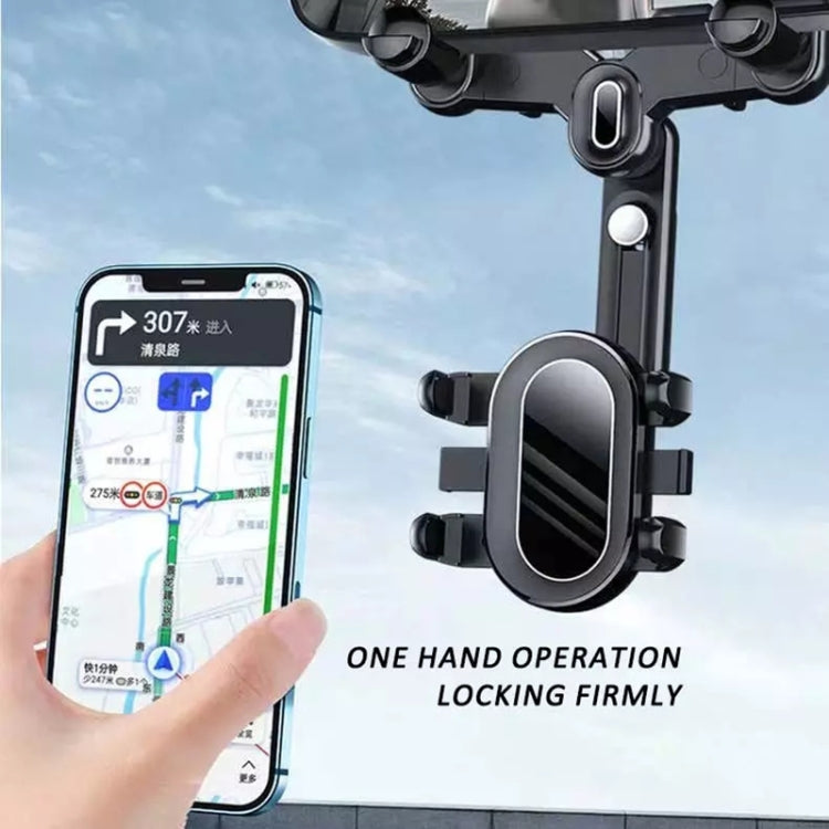Snap-on Rearview Mirror Car Phone Holder In-Car Navigation Bracket - Car Holders by PMC TechLife | Online Shopping South Africa | PMC TechLife