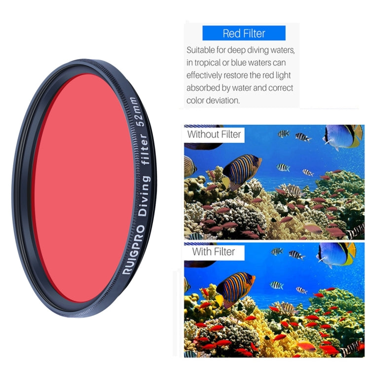 RUIGPRO for GoPro HERO10 Black / HERO9 Black Professional 52mm 52mm 10 in 1 UV+ND2+ND4+ND8+Star 8+ +CPL+Yellow/Red/Purple+10X Close-up Lens Filter with Filter Adapter Ring & Lens Cap - Lens Filter by RUIGPRO | Online Shopping South Africa | PMC Jewellery | Buy Now Pay Later Mobicred