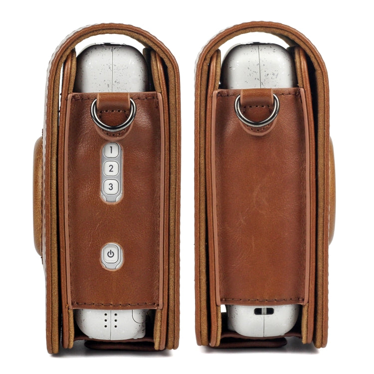 Full Body Camera Retro PU Leather Case Bag with Strap for FUJIFILM instax mini Liplay (Brown) - Leather Bag by PMC TechLife | Online Shopping South Africa | PMC TechLife