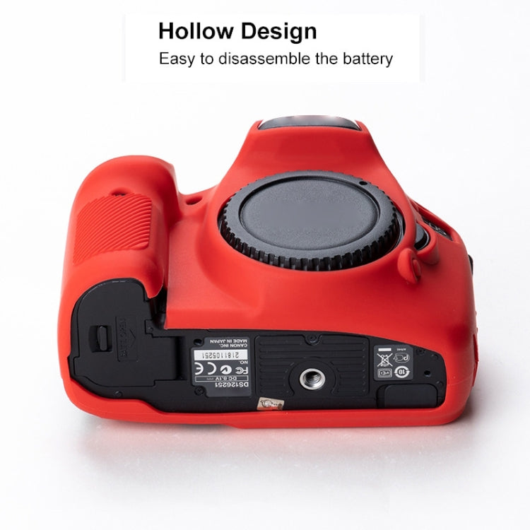 Soft Silicone Protective Case for Canon EOS 7D (Red) - Protective Case by PMC TechLife | Online Shopping South Africa | PMC TechLife
