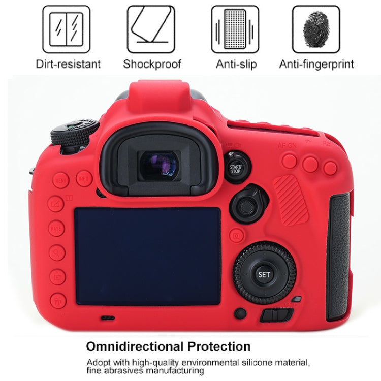 For Canon EOS 7D Mark II Soft Silicone Protective Case (Red) - Protective Case by PMC TechLife | Online Shopping South Africa | PMC TechLife