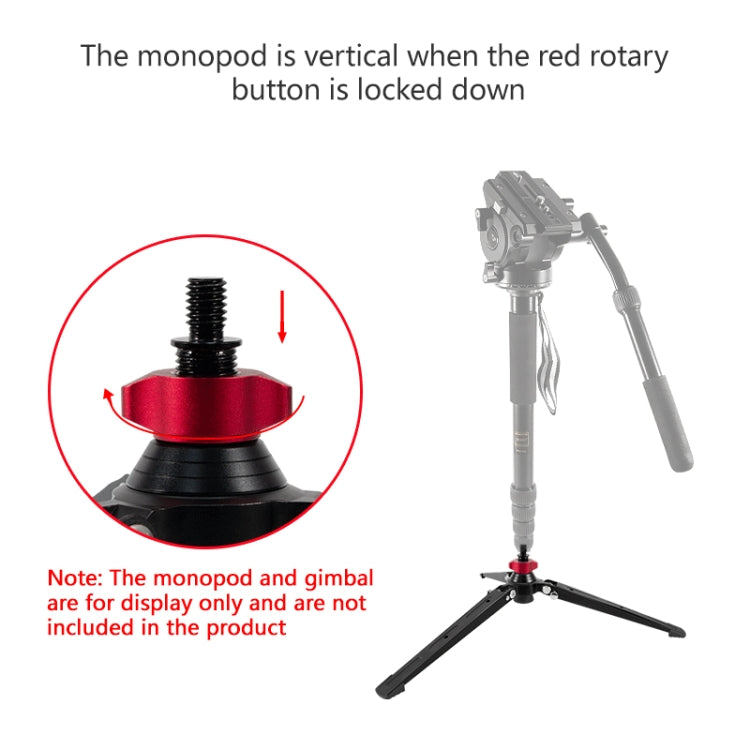 BEXIN ST-3 Three Feet Monopod Stand Base Mini Desktop Tripod - Monopods by BEXIN | Online Shopping South Africa | PMC TechLife
