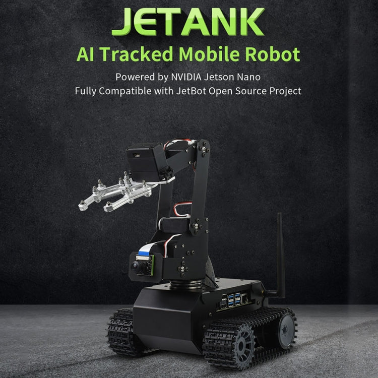 Waveshare JETANK AI Tracked Mobile Robot Kit, Based on Jetson Nano, EU Plug - Robotics Accessories by WAVESHARE | Online Shopping South Africa | PMC Jewellery | Buy Now Pay Later Mobicred