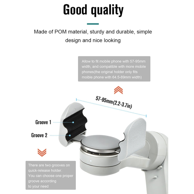 For DJI OM4 STARTRC Handheld Gimbal Quick Release Magnetic Buckle Clamp Expansion Bracket (Grey) -  by STARTRC | Online Shopping South Africa | PMC TechLife | Buy Now Pay Later Mobicred