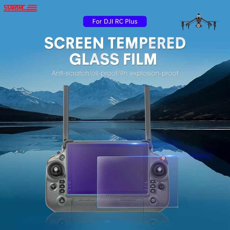 For DJI RC Plus with Screen STARTRC 2pcs Frosted Purple Eye Protection Tempered Glass Film - Others by STARTRC | Online Shopping South Africa | PMC Jewellery