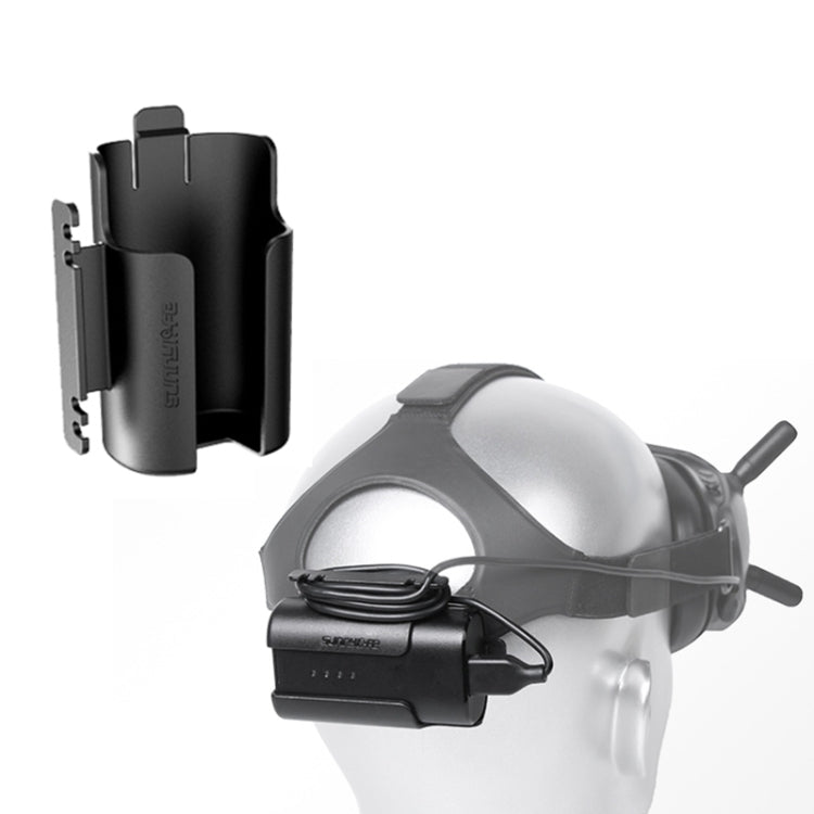 Sunnylife Battery Clip Holder Cable Management Winder Protective Case for DJI FPV Goggles V2(Black) - Mount & Holder by Sunnylife | Online Shopping South Africa | PMC TechLife | Buy Now Pay Later Mobicred