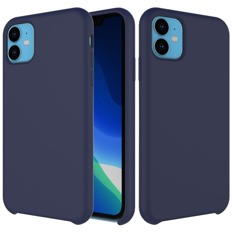 For iPhone 11 Solid Color Liquid Silicone Shockproof Case (Navy Blue) - iPhone 11 Cases by PMC TechLife | Online Shopping South Africa | PMC TechLife