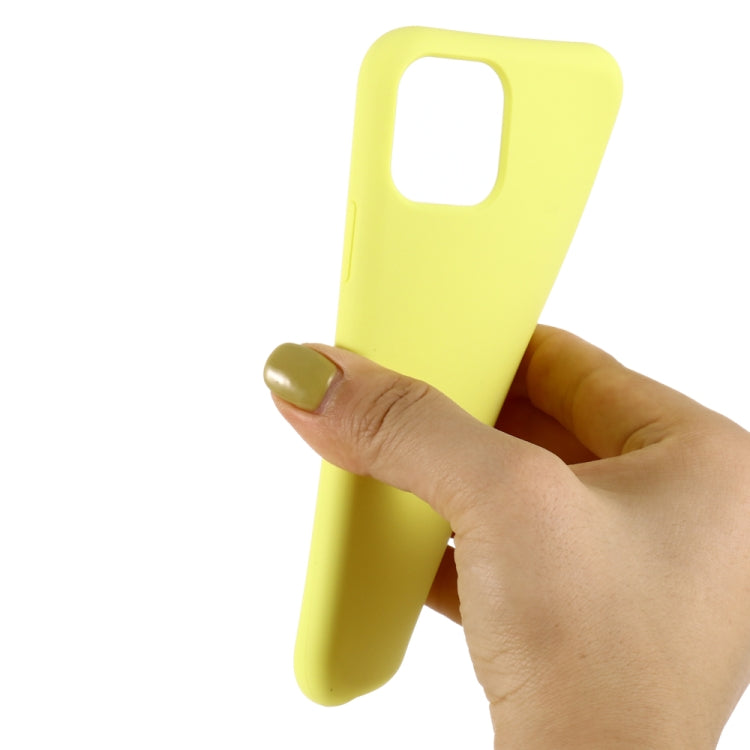 For iPhone 11 Solid Color Liquid Silicone Shockproof Case (Yellow) - iPhone 11 Cases by PMC TechLife | Online Shopping South Africa | PMC TechLife