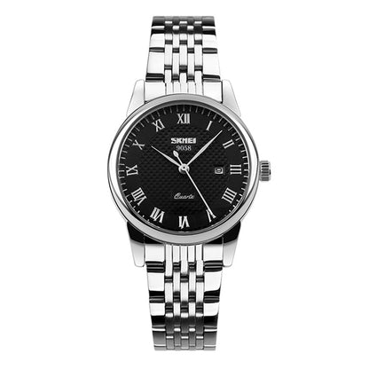 SKMEI 9058 Multifunctional Outdoor Fashion Waterproof Steel Strip Quartz Wrist Watch(Women Style Black) - Metal Strap Watches by SKMEI | Online Shopping South Africa | PMC Jewellery | Buy Now Pay Later Mobicred