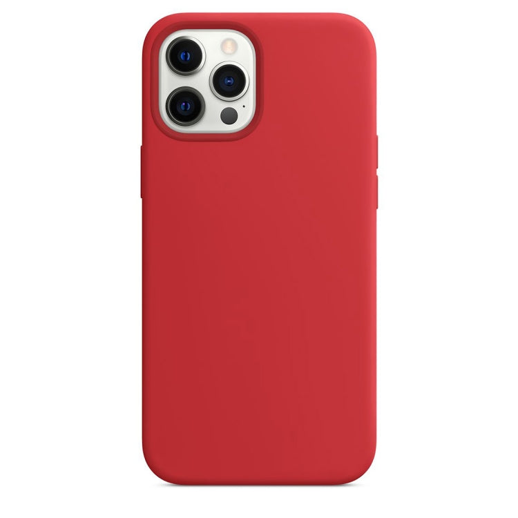For iPhone 12 / 12 Pro Magnetic Liquid Silicone Full Coverage Shockproof Magsafe Case with Magsafe Charging Magnet(Red) - free shipping - PMC TechLife - Order now!