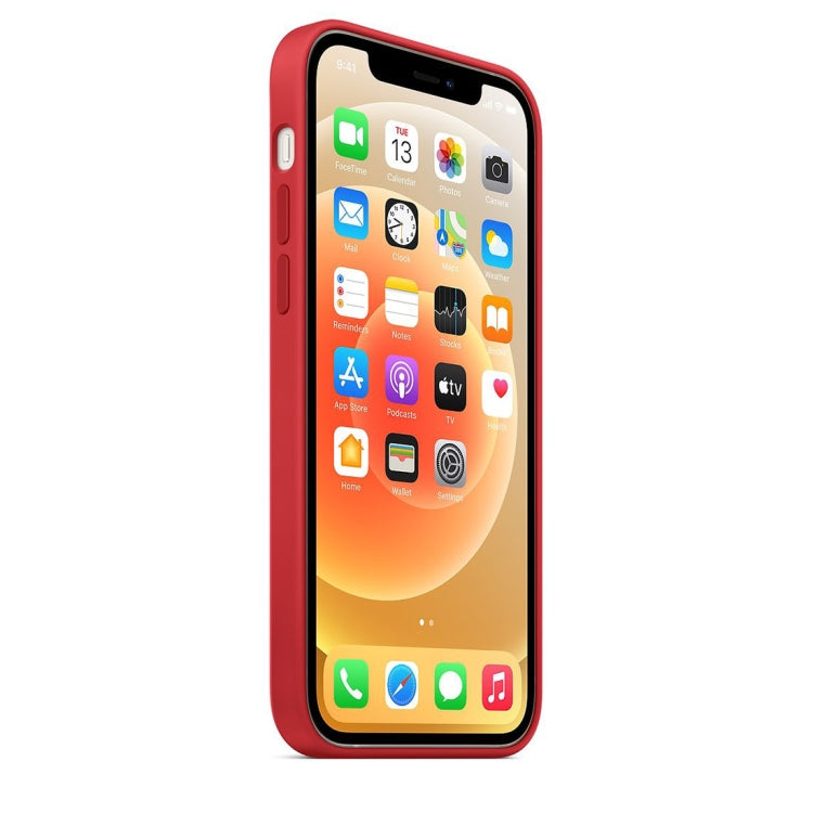 For iPhone 12 / 12 Pro Magnetic Liquid Silicone Full Coverage Shockproof Magsafe Case with Magsafe Charging Magnet(Red) - free shipping - PMC TechLife - Order now!