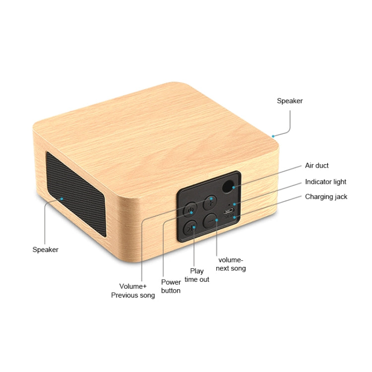 Q1A Bluetooth 4.2 Mini Wooden Double Horns Bluetooth Speaker(Yellow Wood Texture) - Mini Speaker by PMC Jewellery | Online Shopping South Africa | PMC Jewellery