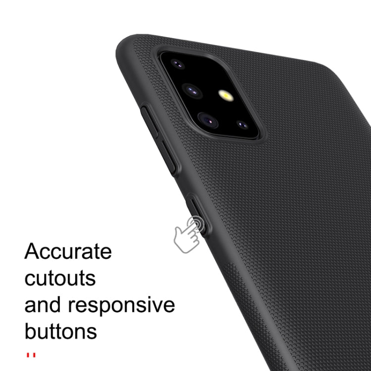 For Samsung Galaxy A51 NILLKIN Frosted Concave-convex Texture PC Case(Black) - Galaxy Phone Cases by NILLKIN | Online Shopping South Africa | PMC Jewellery