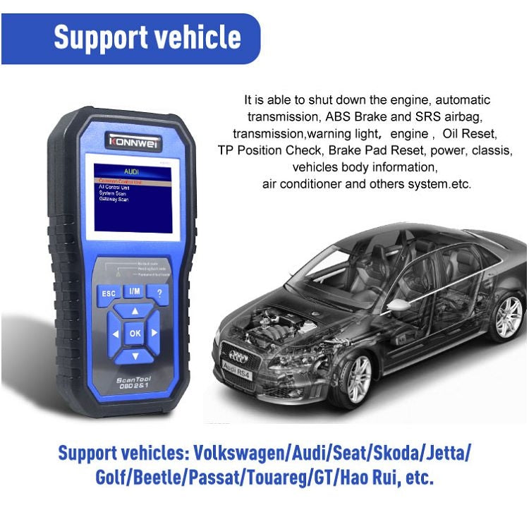 KONNWEI KW450 Car 2.8 inch TFT Color Screen Battery Tester Support 2 Languages / System  XP WIN7 WIN8 WIN10 - Code Readers & Scan Tools by KONNWEI | Online Shopping South Africa | PMC Jewellery | Buy Now Pay Later Mobicred