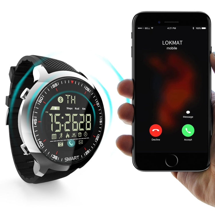 Lokmat MK18 1.1 inch Circle Screen IP68 Waterproof Smart Watch, Support Information Reminder / Remote Camera / Walking Motion Monitor(Silver) - free shipping - PMC TechLife - Order now!