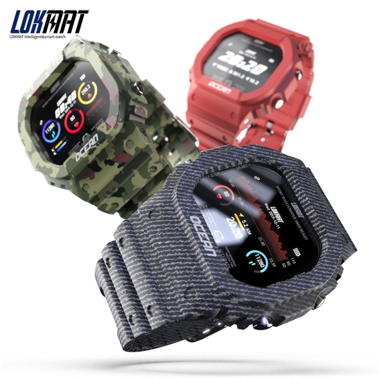 Lokmat OCEAN 1.14 inch TFT Touch Screen IP68 Waterproof Smart Watch, Support Information Reminder / Sleep Monitor / Sport Record(Wine Red) - Smart Watches by Lokmat | Online Shopping South Africa | PMC Jewellery | Buy Now Pay Later Mobicred