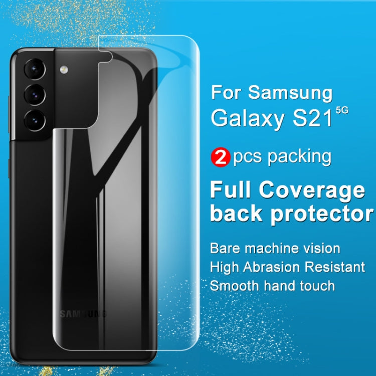 For Samsung Galaxy S21 5G 2pcs IMAK 0.15mm Curved Full Screen Protector Hydrogel Film Back Protector - Galaxy Tempered Glass by imak | Online Shopping South Africa | PMC TechLife | Buy Now Pay Later Mobicred