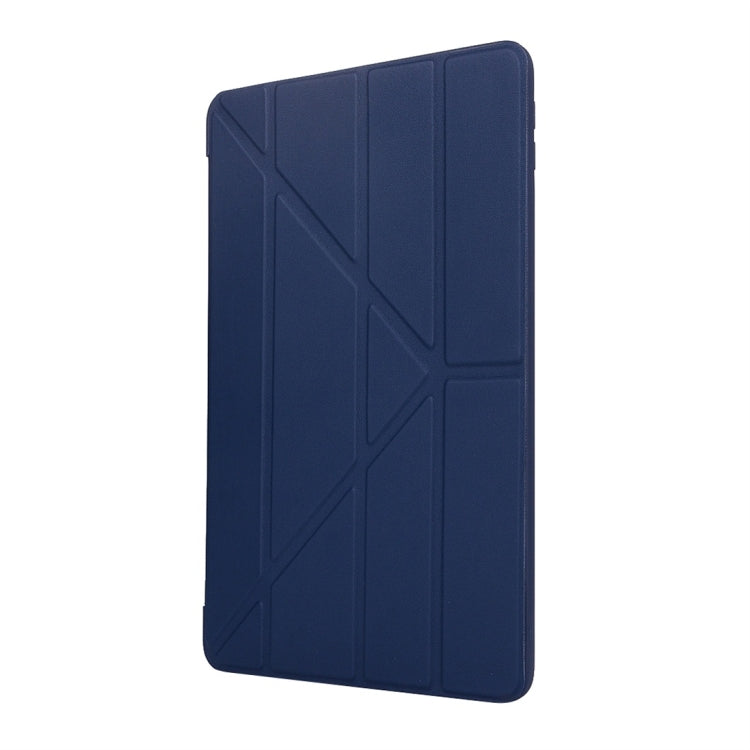 For iPad 10.2 2021 / 2020 / 2019 TPU Horizontal Deformation Flip Leather Case with Holder(Blue) - free shipping - PMC TechLife - Order now!
