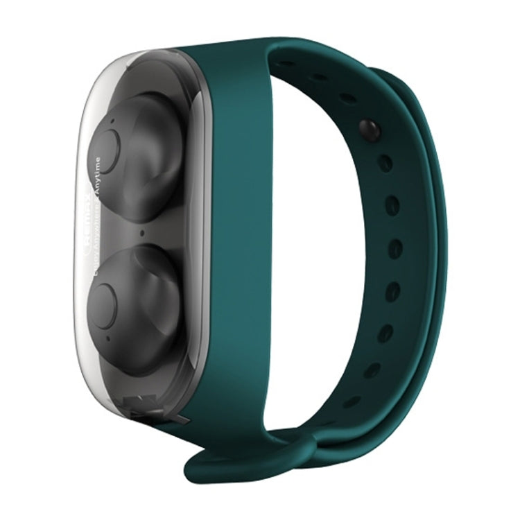 Remax TWS-15 Bluetooth 5.0 Portable Wristband Style True Wireless Stereo Earphone(Green) - TWS Earphone by REMAX | Online Shopping South Africa | PMC Jewellery