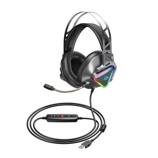 Remax RM-810 Wargod Series Intelligent Noise Reduction Gaming Headphone with Mic(Grey) - Headset & Headphone by REMAX | Online Shopping South Africa | PMC Jewellery