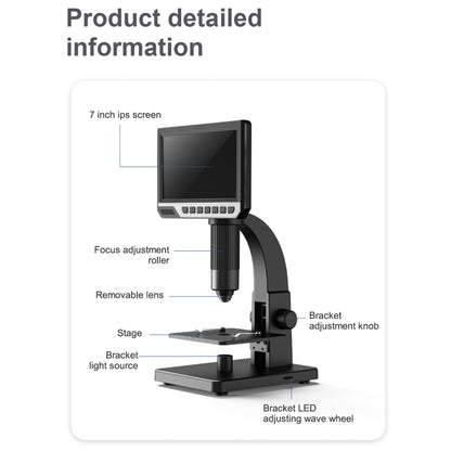 inskam315 7 inch IPS Screen 2000X 12MP HD Digital Microscope - Digital Microscope by PMC Jewellery | Online Shopping South Africa | PMC Jewellery | Buy Now Pay Later Mobicred