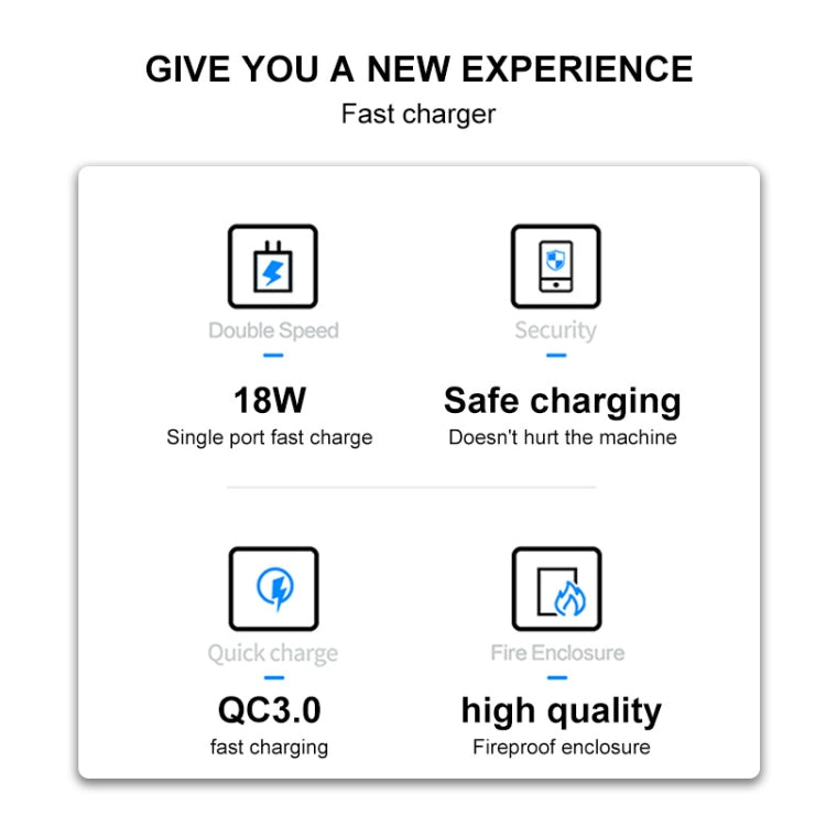 WK WP-U57 Max 18W Maxspeed QC3.0 Fast Charger + USB to 8 Pin Data Cable, Plug Type:US Plug - USB Charger by WK | Online Shopping South Africa | PMC TechLife | Buy Now Pay Later Mobicred
