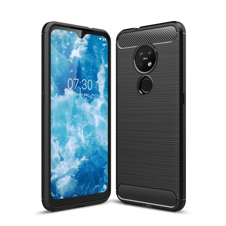 For Nokia 7.2 & 6.2 Brushed Texture Carbon Fiber TPU Protective Case(Black) - free shipping - PMC TechLife - Order now!